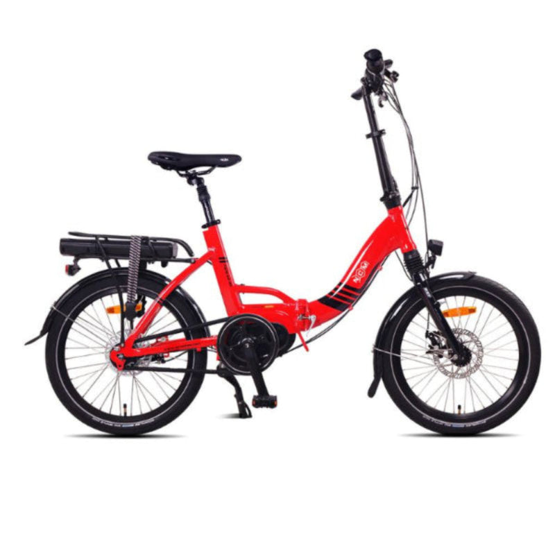NCM PARIS MAX N8R Lightweight Foldable Bike in Black, Red and White